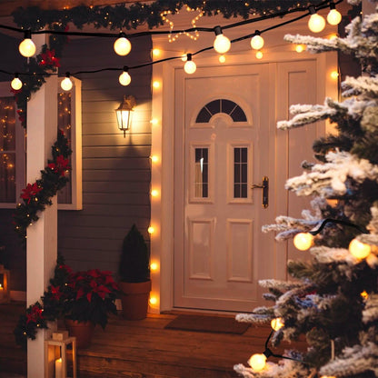 Plug-in Globe String Light Warm White Fairy Light Bulbs