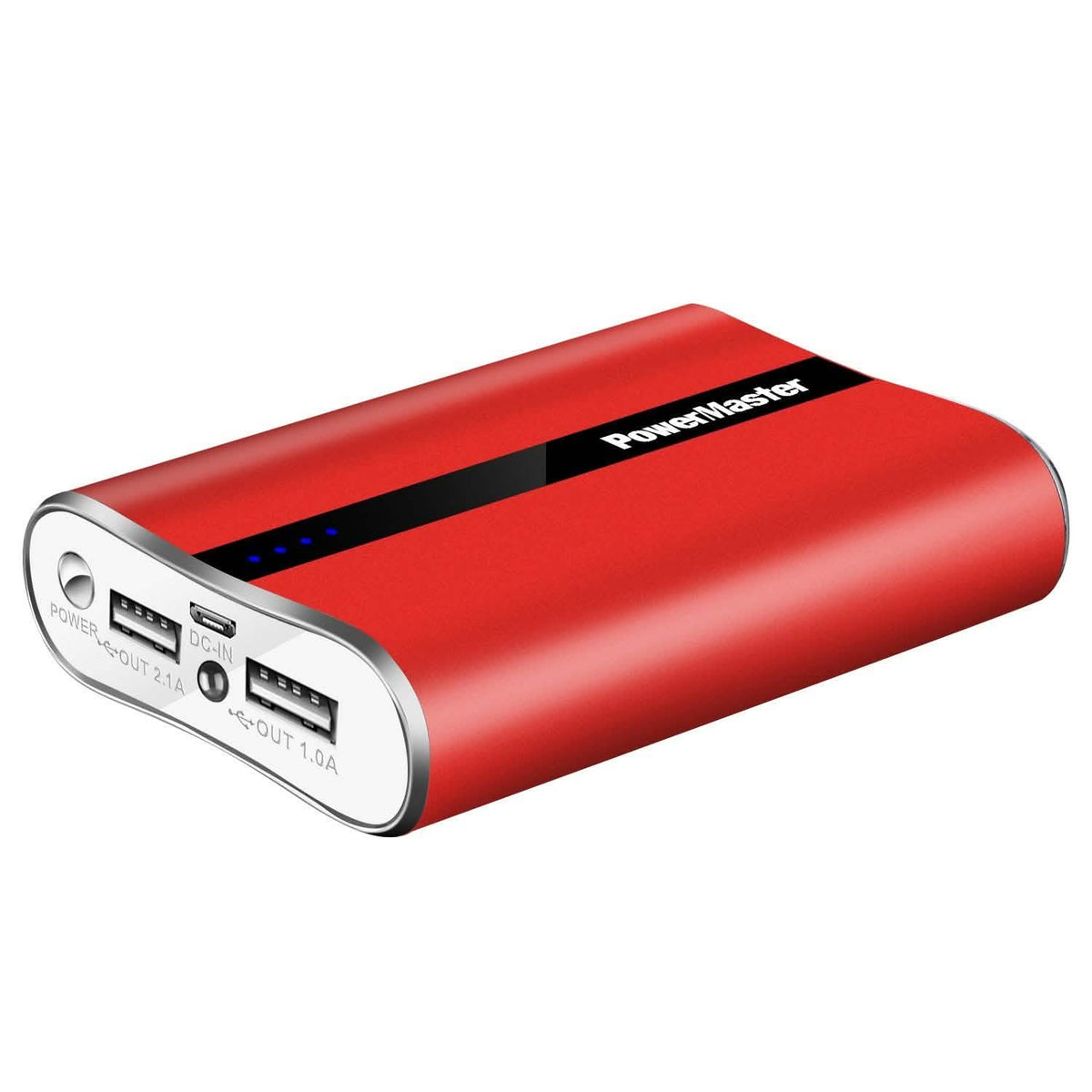 Powermaster 12000mAh Portable Charger with Dual USB Ports 3.1A Output