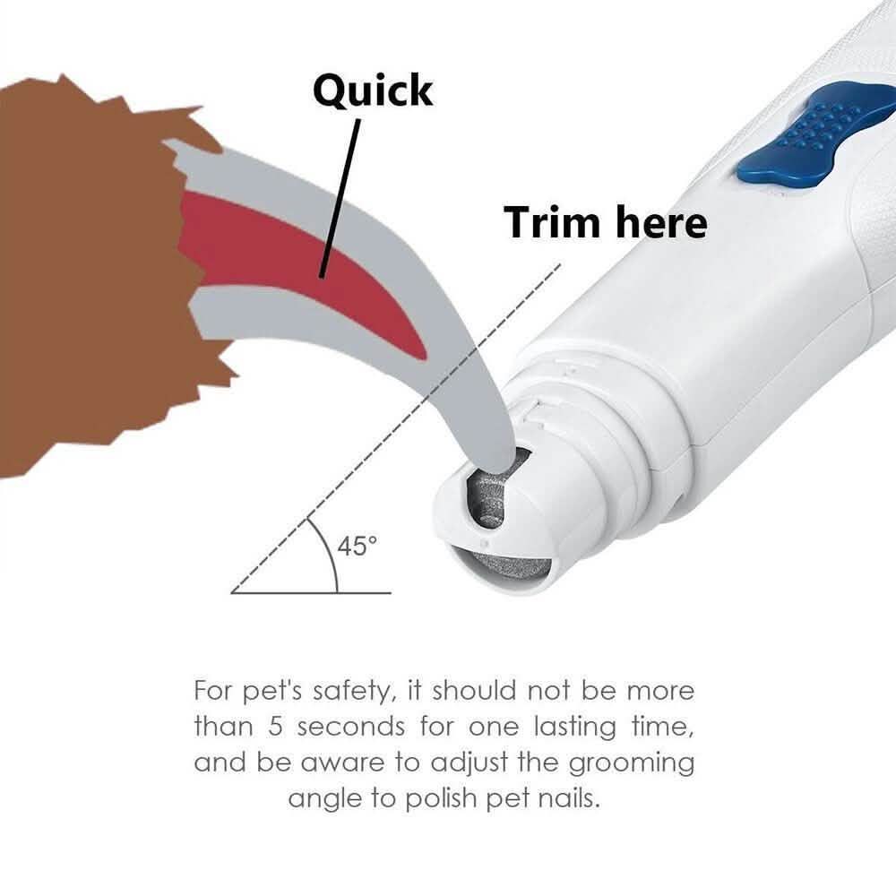 Pro Pet Dog Cat Nail Trimmer Grooming Tool Grinder Electric Clipper Kit