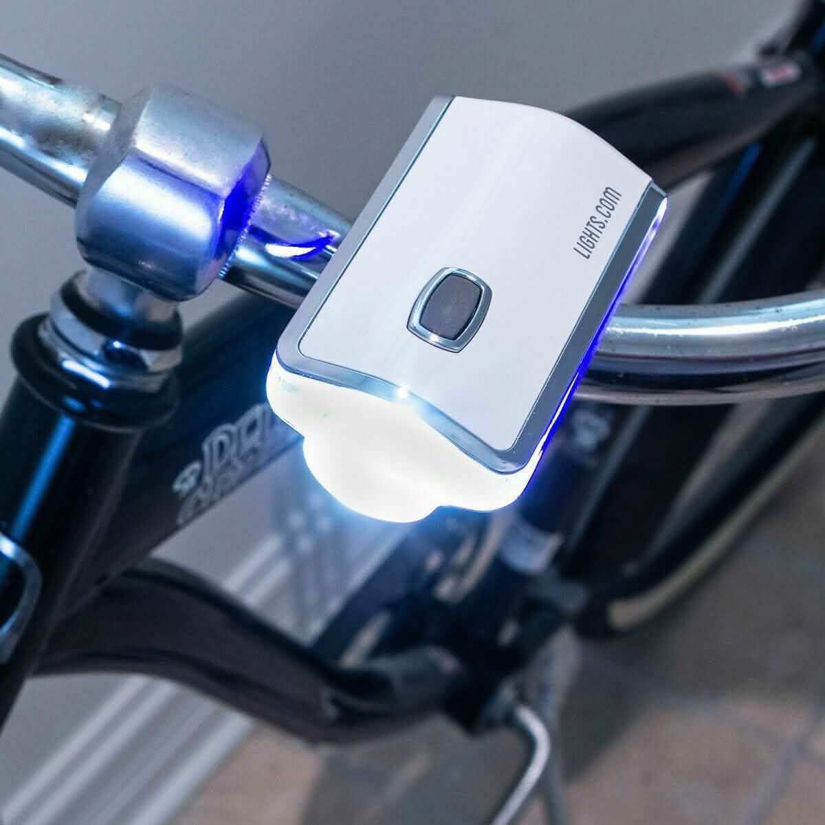 Prospect Park Compact Super Bright LED Bike Light with Blue Side Warning Lights