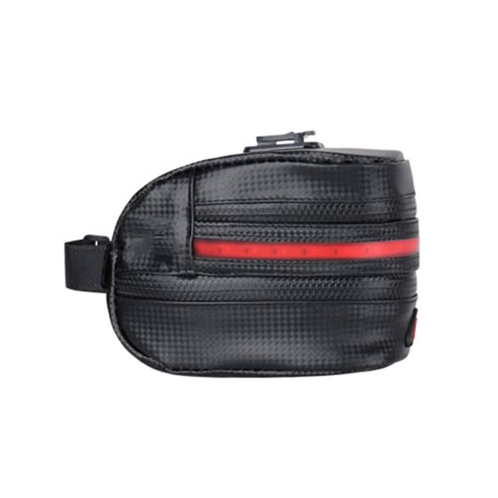 Rear Bike Saddle Bag with LED Light