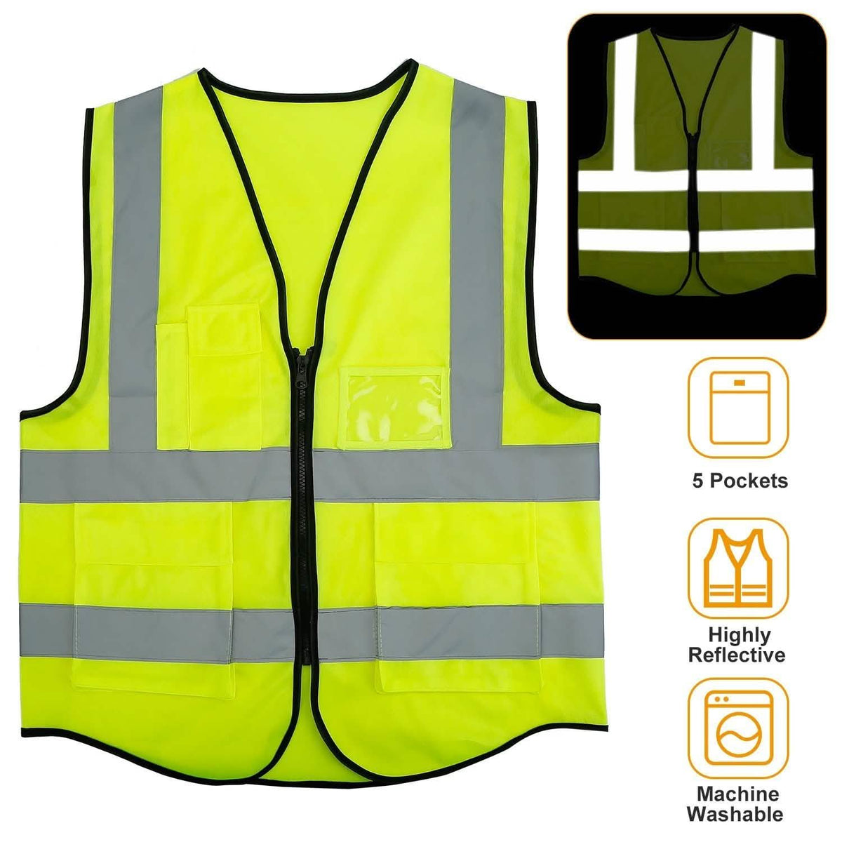 Reflective Safety Vest High Visible Waistcoat