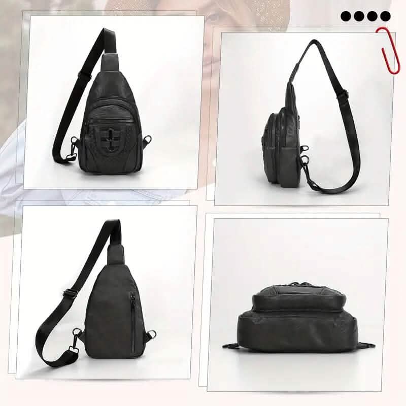 Retro PU Leather Crossbody Bag
