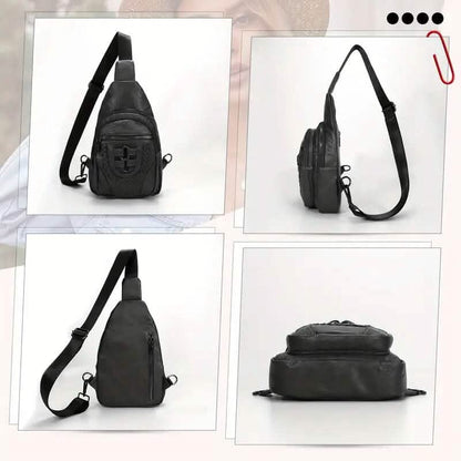 Retro PU Leather Crossbody Bag