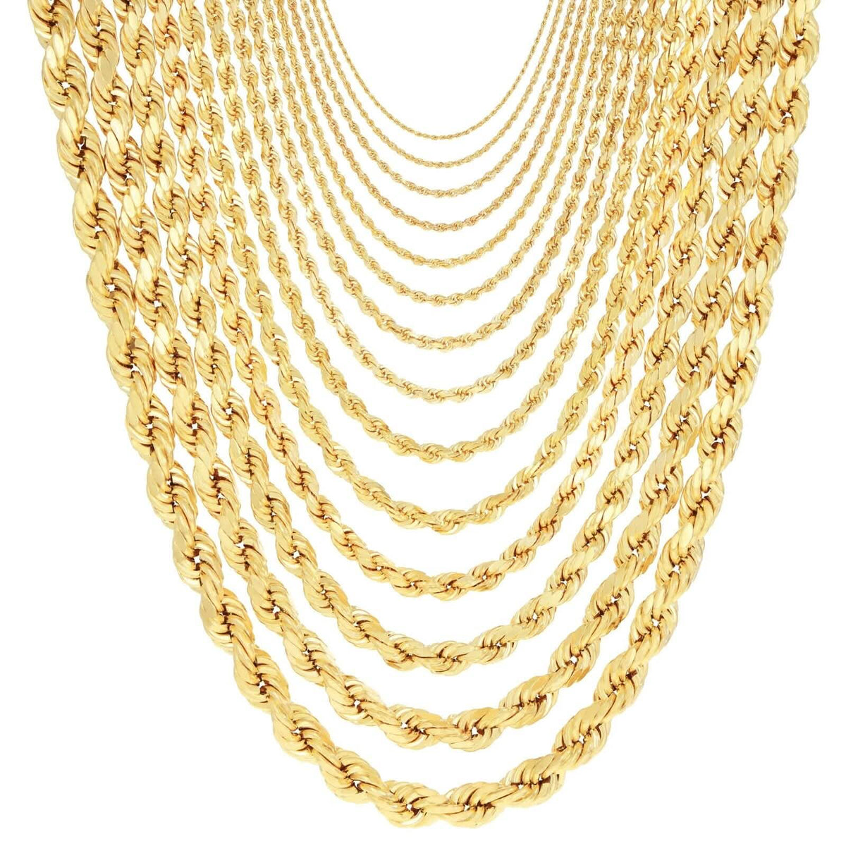 Rope Chain in Yellow Gold - 10mm