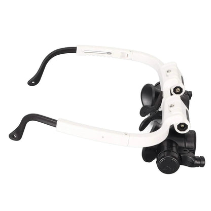 2-LED Head-Mounted Magnifier Glasses – 8x/15x/23x with Repair Light