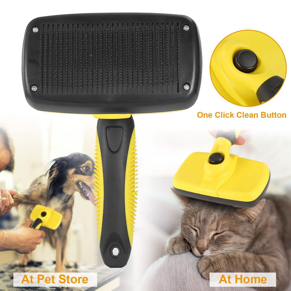 Self Cleaning Slicker Brush Pets