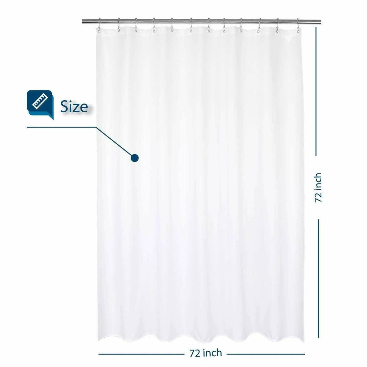 Shower Curtains Mould Proof Resistant Washable Curtain Liner