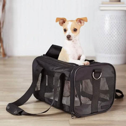Soft-Sided Mesh Pet Travel Carrier