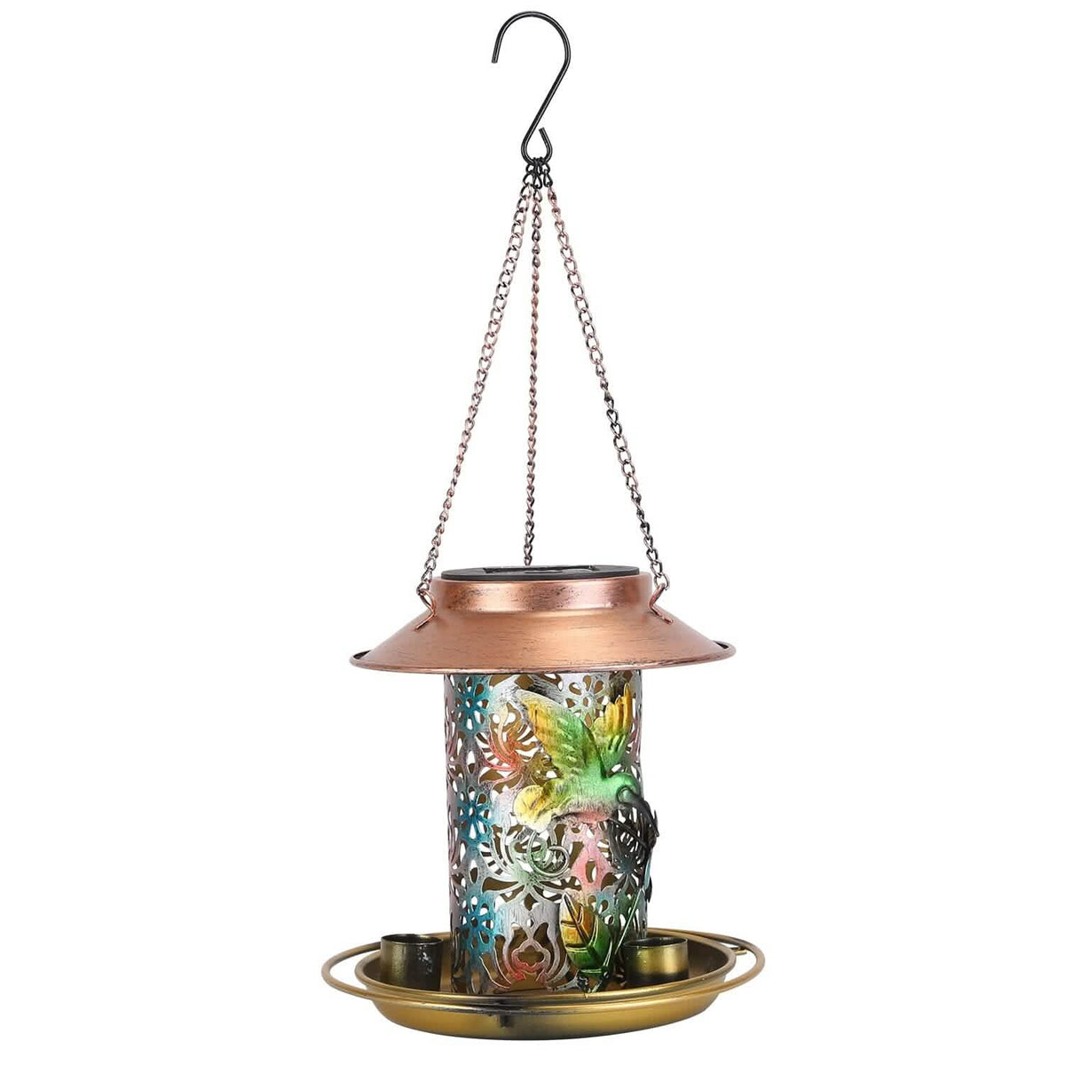 Solar Decorative Hanging Bird Feeder Lantern