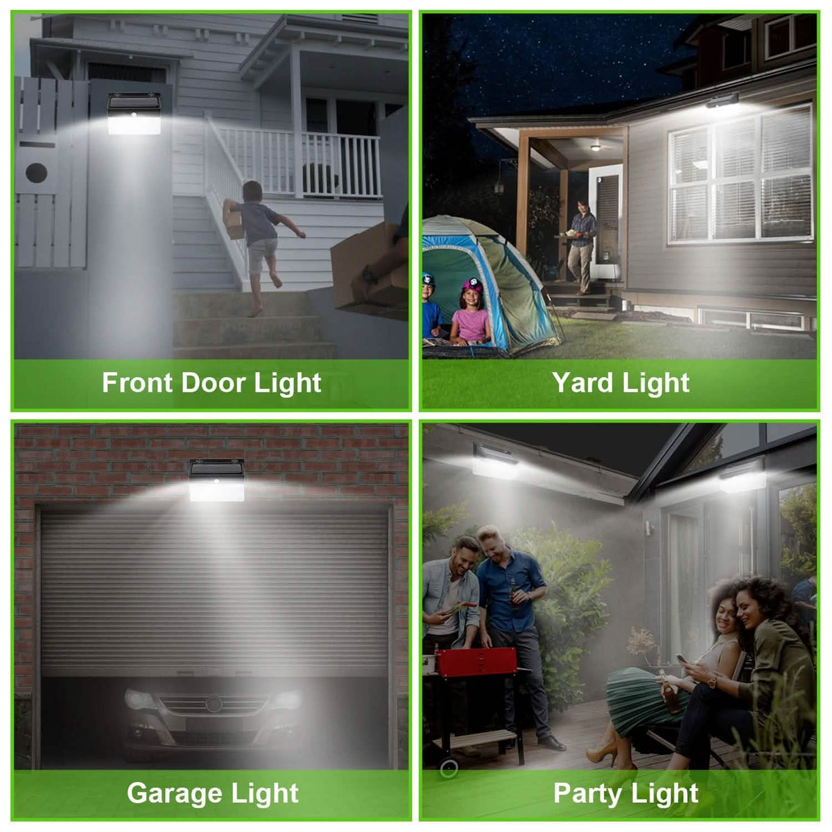 Solar Wall Light Outdoor 206 LEDs PIR Motion Sensor Lamp