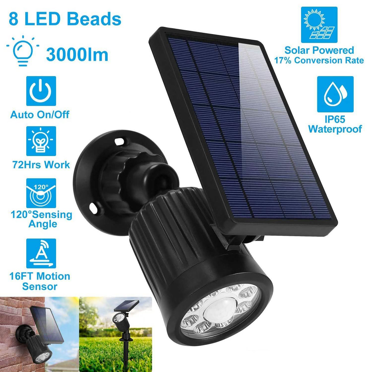 Solarek Lights Outdoor Solar Powered LED Spotlights
