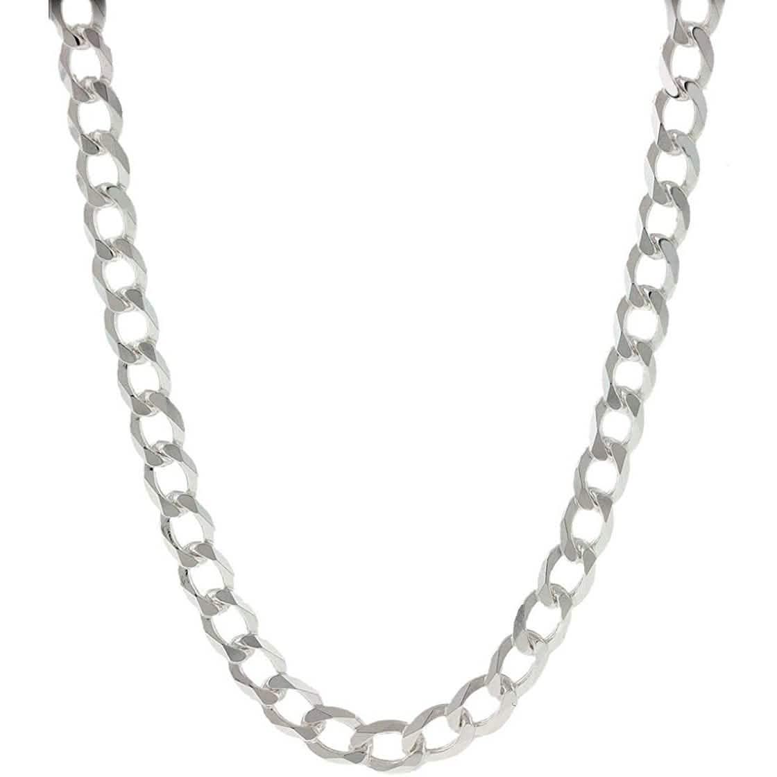 Solid 925 Sterling Silver 4.5mm Cuban Chain Necklace