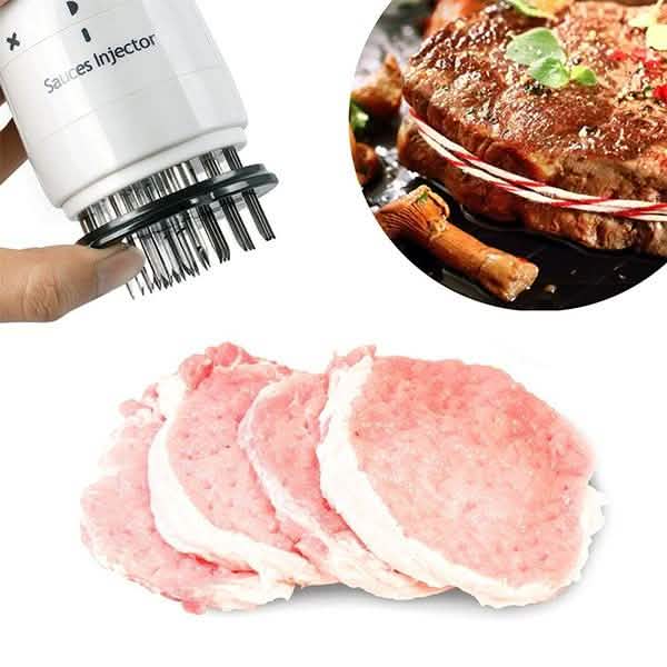 Stainless Steel Seasoning and Marinade Injector Needle Meat Tenderizer