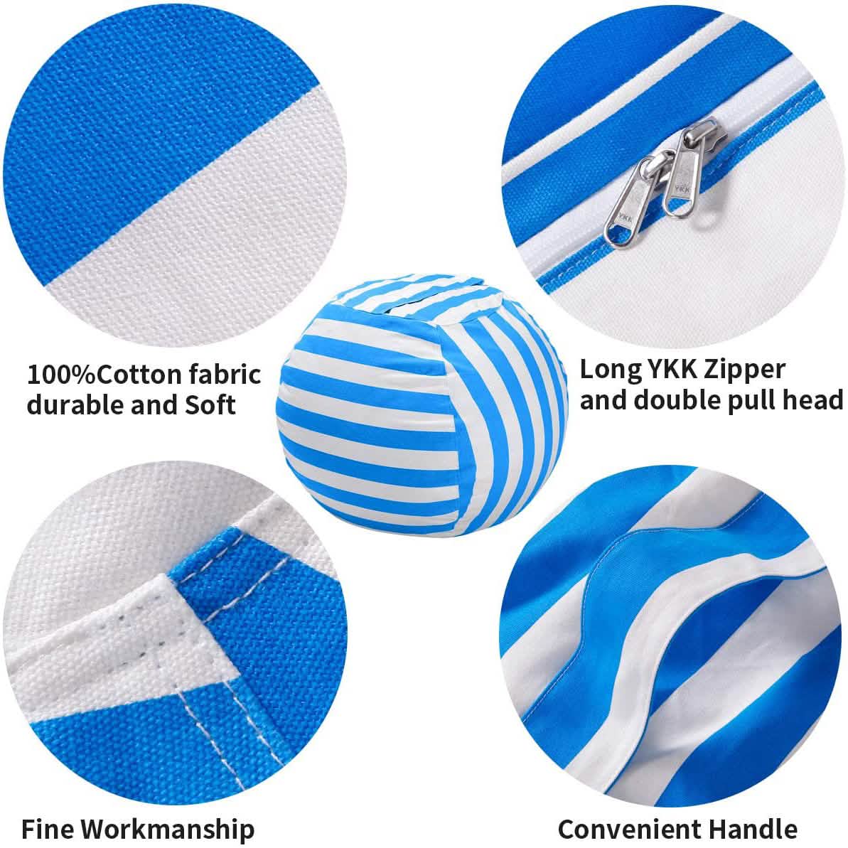 Stuffed Animal Storage Bean Bag Chair Cover