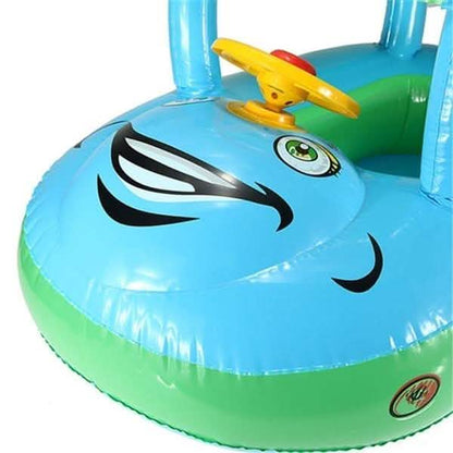 Summer Steering Wheel Sunshade Swim Ring Car Inflatable Baby Float Seat Boat