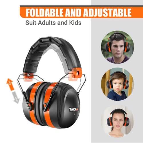 TACKLIFE Ear Muffs, SNR 34 dB Hearing Protection HNRE1