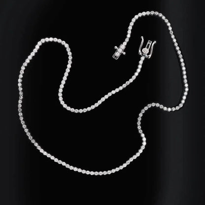 14K White Gold 3.50CT Lab-Grown Diamond Tennis Necklace