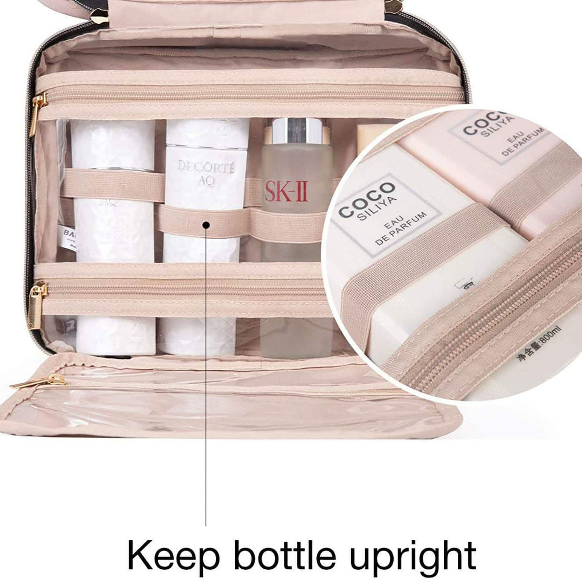 Toiletry Bag Travel Bag with Hanging Hook