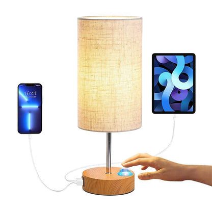 Touch Control Table Lamp 3-Way Dimmable Nightstand Beside Lamp