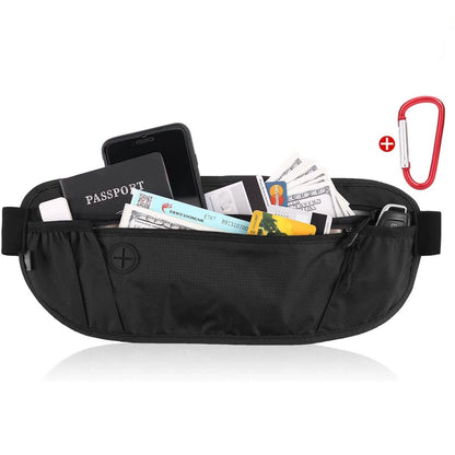 Travel Money Wallet Belt Pouch Blocking Hidden Passport Holder Bag