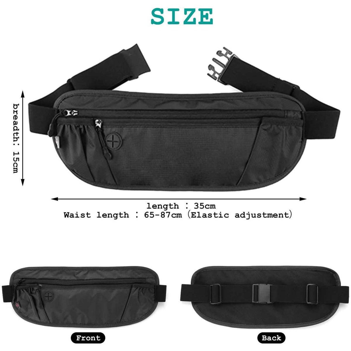 Travel Money Wallet Belt Pouch Blocking Hidden Passport Holder Bag