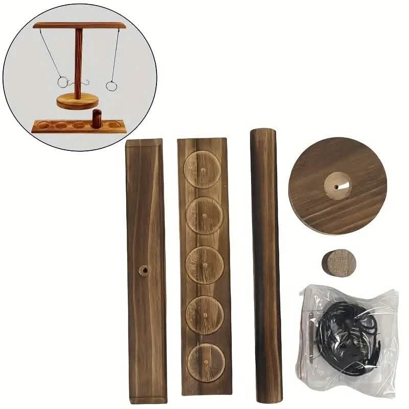 Ultimate Wooden Ring Toss Hook and Ring Indoor Combat Game