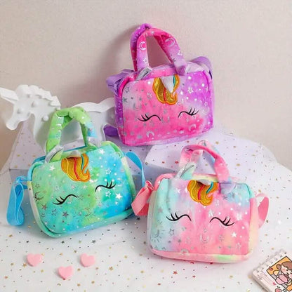Unicorn Corduroy Shoulder Bag for Girls