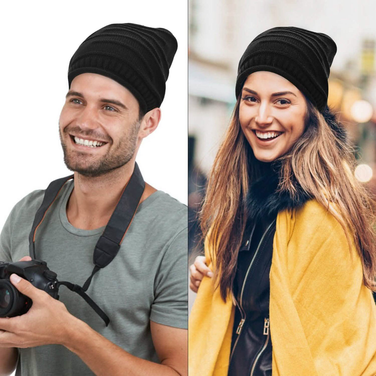 Unisex Knit Beanie Slouchy Baggy Hat