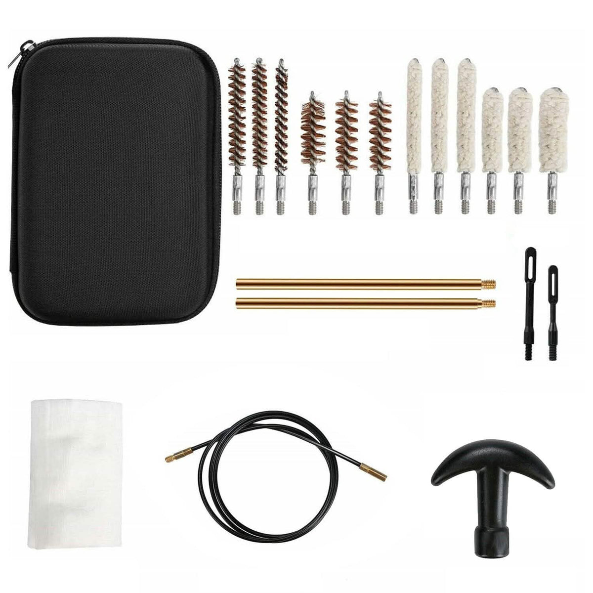 Universal Gun Cleaning Kit with 39.3" Flex Cable Brass Rod