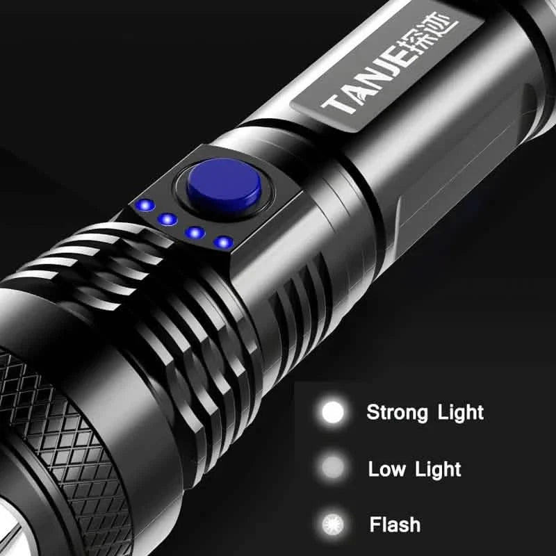 USB Rechargeable Strong Light Flashlight