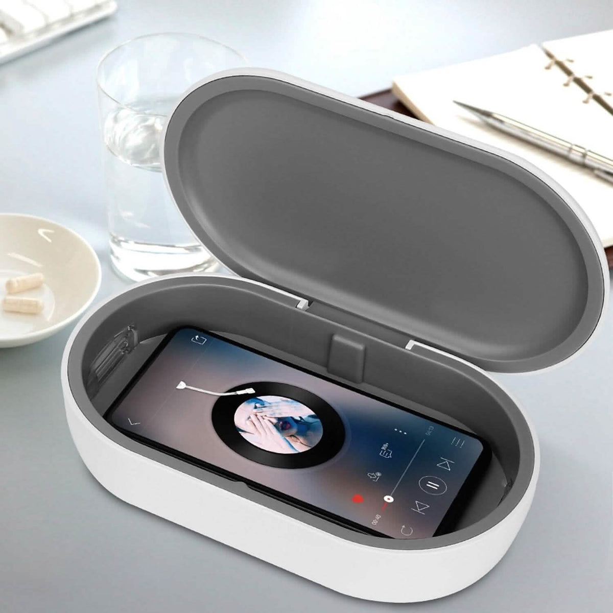 UV Light Sanitizer Box Portable 10w Phone Wireless Charging Disinfection Lamp