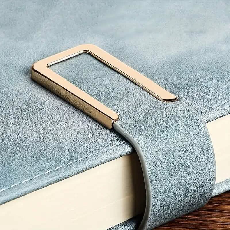 Vintage A5 Leatherbound Notebook with Personalized Soft Cover and Bookmark