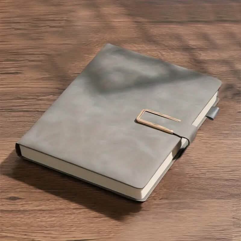 Vintage A5 Leatherbound Notebook with Personalized Soft Cover and Bookmark