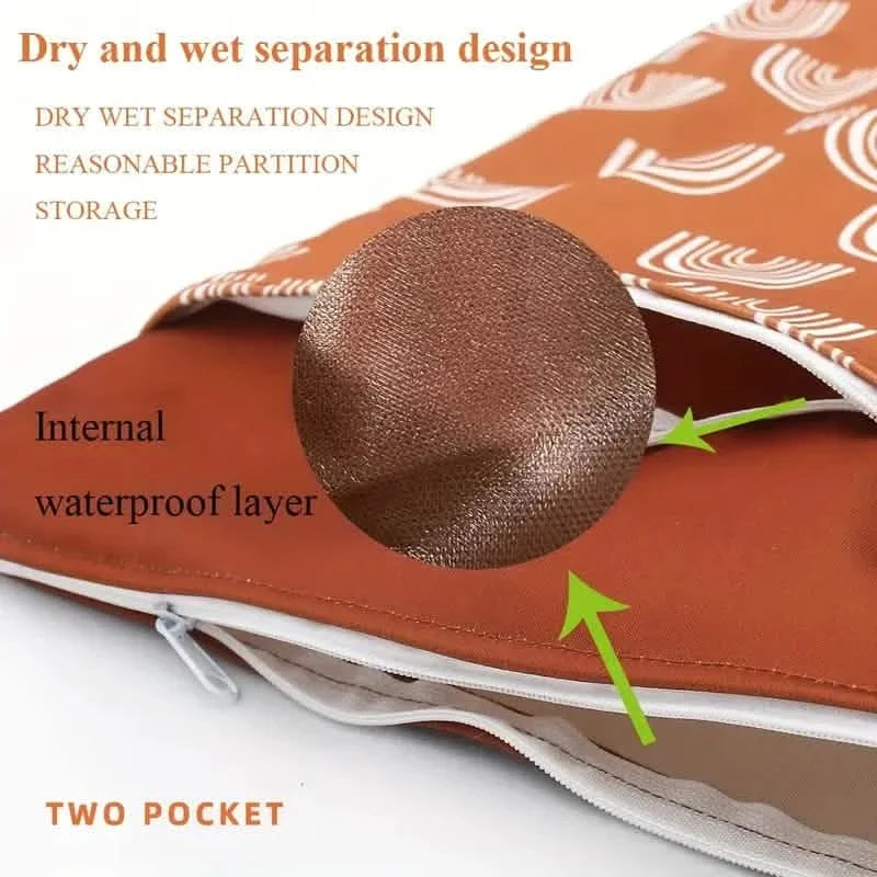 Waterproof Reusable Wet Bag Wet Dry Bags For Cloth Diapers & Breast Pump Parts