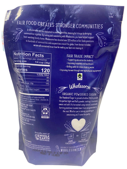 Sugar, Powdered Confectioners, Organic