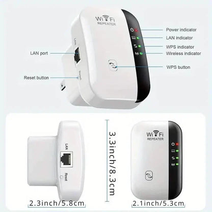 WiFi Long Range Amplifier Extender Signal Booster Wireless Internet Repeater with Ethernet Port