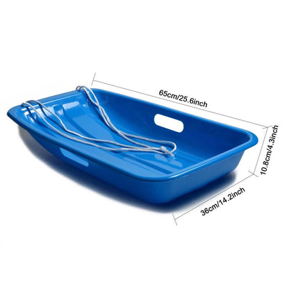 Winter Blue Plastic Snow Sled Boat Shape Sledge