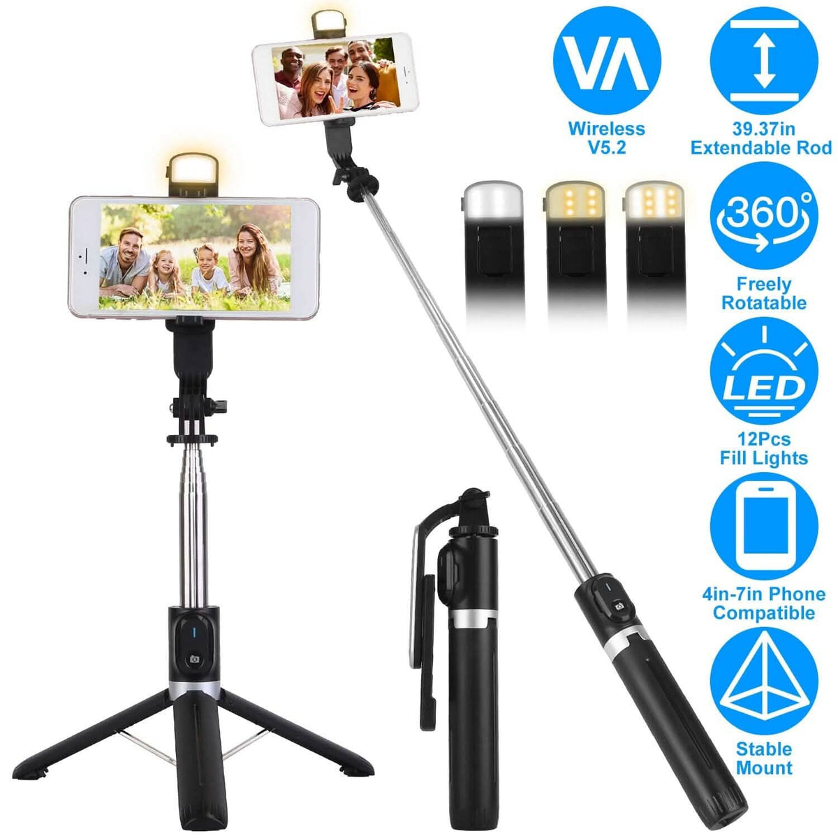 Wireless Selfie Stick Tripod
