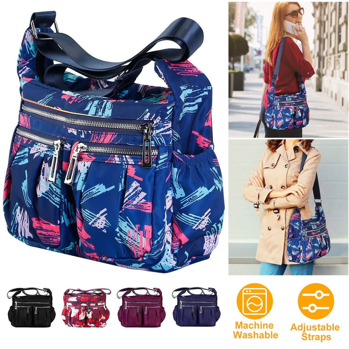 Women Multi-Pocket Shoulder Bag
