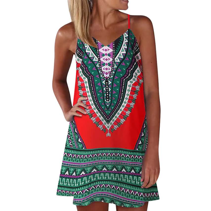Women's A Line Short Mini Sleeveless Dress