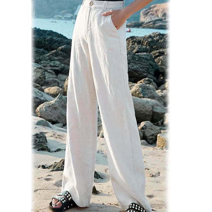 Women's Basic Soft Straight Twill Pants
