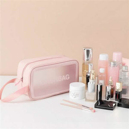 Women's Frosted Waterproof Cosmetic Bag