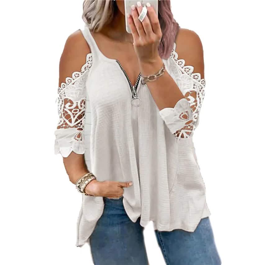 Women's Half Sleeve V Neck Sexy Top