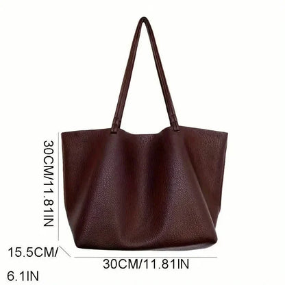 Women's Large Totes PU Leather Shoulder Bag Soft Purse Hobo Handbag Casual Top Handle Bag For Travel Work