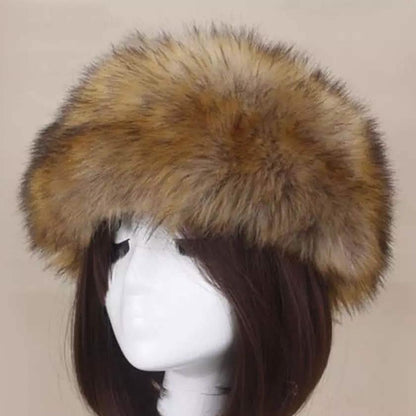 Women's Russian Faux Fluffy Fox Fur Hat