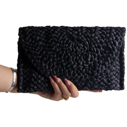 Women's Straw Clutch Purse