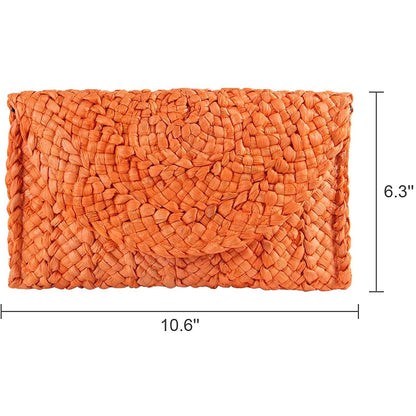Women's Straw Clutch Purse