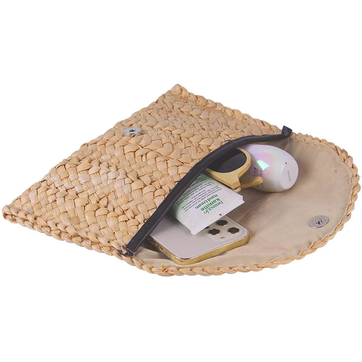 Women's Straw Clutch Purse