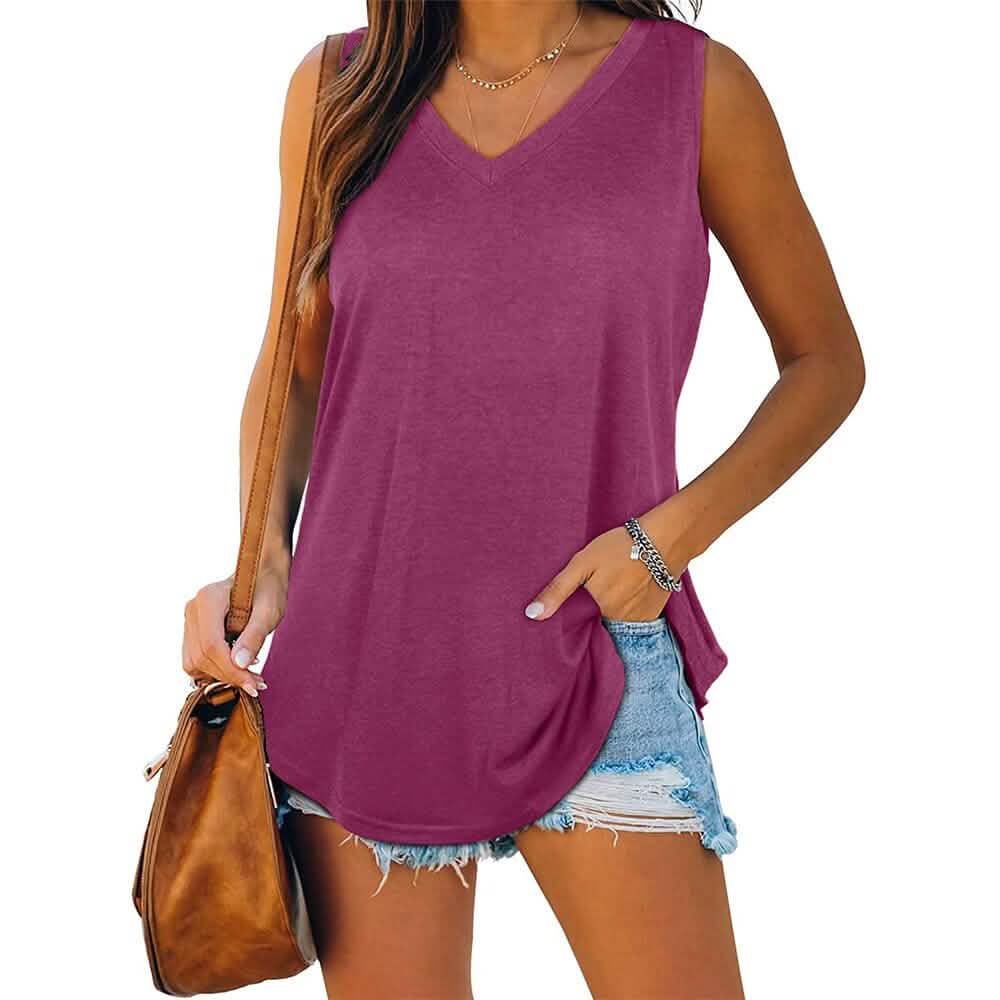 Women's V Neck Tank Top